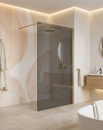 Kabina prysznicowa Walk-In Rea Flexi Grey / Brush Gold 90 5