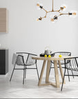 Lampa Wisząca Szklane Kule 5 Ramion APP506-5C Złota