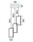Lampa Sufitowa Wisząca Led Lhj087-3cp Czarna 6