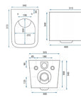 Misa WC podwieszana Rea Julio Rimless 6