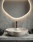 Umywalka nablatowa Rea Pearl Ruststone 4