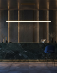 Lampa Wisząca Led App1697-cp 200 Cm Złota Szczotkowana 8