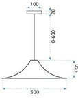 Lampa Sufitowa Wisząca Płaska Okrągła Loft APP483-1CP Różowe Złoto 6