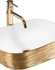 Umywalka nablatowa Rea Belinda White GOLD BRUSH