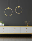 LAMPA SUFITOWA WISZĄCA LED APP1396-CP GOLD 40cm 5