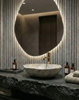 Umywalka nablatowa Rea Pearl Ruststone 6