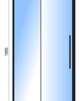 Drzwi prysznicowe SOLAR BLACK MAT 120