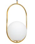 Lampa Sufitowa Wisząca Szklana Kula APP473-1CP Biała
