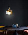 Lampa wisząca sufitowa szklana kula APP638-1CP złota