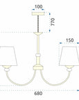 Lampa Wisząca z Kryształami APP1014-5CP
