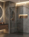 Kabina prysznicowa Walk-In Rea Flexi Grey / Brush Copper 110 8