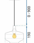 Lampa Wisząca APP1122-1CP Czarna
