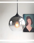 Lampa wisząca szklana APP313-1CP Różowe Złoto