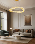 Lampa Sufitowa Wisząca Led App1771-cp Złota 60cm 9