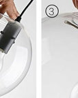 Lampa sufitowa wisząca szklana Lassi 20 cm APP306-1CP Czarna