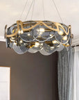 Lampa sufitowa wisząca APP1545-8CP Złota Szczotkowana 6