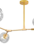 Lampa Wisząca Szklane Kule 7 Ramion APP507-7C Złota