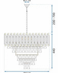 Lampa Wisząca z Kryształami APP1058-CP