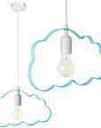 LAMPA WISZĄCA CHMURKA BŁĘKITNA