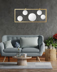 Lampa Wisząca APP1020-5CP Złota