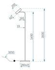 Lampa APP965-1F Czarna