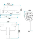 Bateria wannowa PREMIUM REA Vision Tytan 9