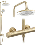 Zestaw natryskowy Rea Rivo Złoto Szczotkowane 9