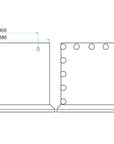 Lustro LED Hollywood L.Gold 9