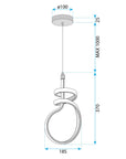 Lampa Wisząca Led G071-cp Złota 7