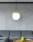 Lampa Sufitowa Wisząca Szklana Kula APP430-1CP Biała