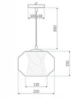 LAMPA SUFITOWA WISZĄCA APP908-1CP Marble 10