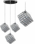 LAMPA WISZĄCA GLAMOUR KOSTKA APP722-3PR CHROM