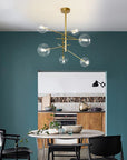 Lampa Wisząca Szklane Kule 6 szt APP919-6CP Złota