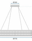 Lampa Sufitowa Wisząca Led App1569-cp Gold 80cm 10