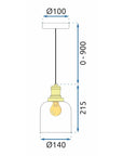 Lampa Wisząca APP1173 Biała