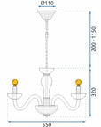 Lampa Sufitowa Wisząca APP1081-6CP 5