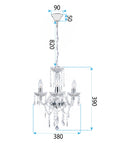Lampa Sufitowa Wisząca Ebt007-3cp Grey 6