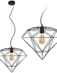 LAMPA WISZĄCA DIAMENT METAL LOFT APP563-1CP Czarna