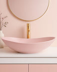 Umywalka Nablatowa Rea Royal Powder Pink Matt 1