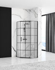 Kabina Rea HEX Black 80x80 Prysznicowa