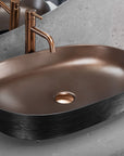 Umywalka nablatowa Rea Cleo 61 Copper Brush / Black 1