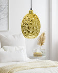 Lampa wisząca szklana APP565-1CP Złota