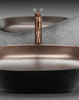 Umywalka nablatowa Rea Cleo 61 Copper Brush / Black 5
