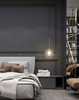 Lampa Sufitowa Wisząca Szklana Kula Złota 15cm APP1680-1CP 4