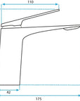 Bateria umywalkowa Rea AVALON CHROM NISKA 4