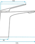 Bateria umywalkowa Rea AVALON CHROM NISKA 4