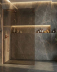 Kabina prysznicowa Walk-In Rea Flexi Brown / Brush Copper 90 7