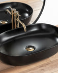 Umywalka Nablatowa Rea Cleo 61 Black Mat