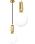 Lampa Sufitowa Wisząca Szklana Metalowa APP474-1CP Złota