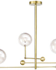 Lampa Wisząca Szklane Kule 3 szt APP918-3CP Złota